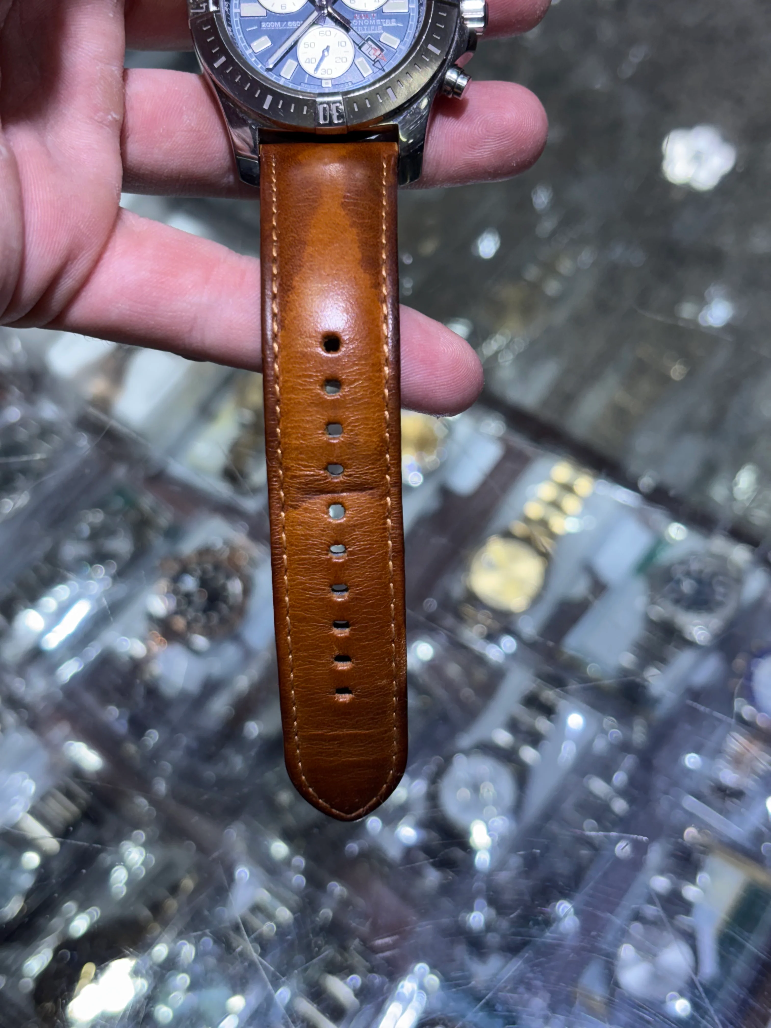 Breitling Colt Chronograph II Blue Dial AM Leather Strap 1643837 - Image 6