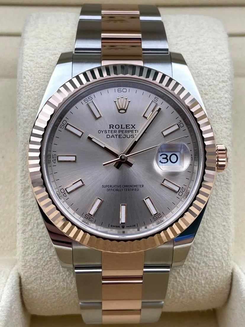 Rolex Datejust 41mm Fluted Sundust Dial Two Tone Oyster Bracelet 126331 Box & Papers 2025