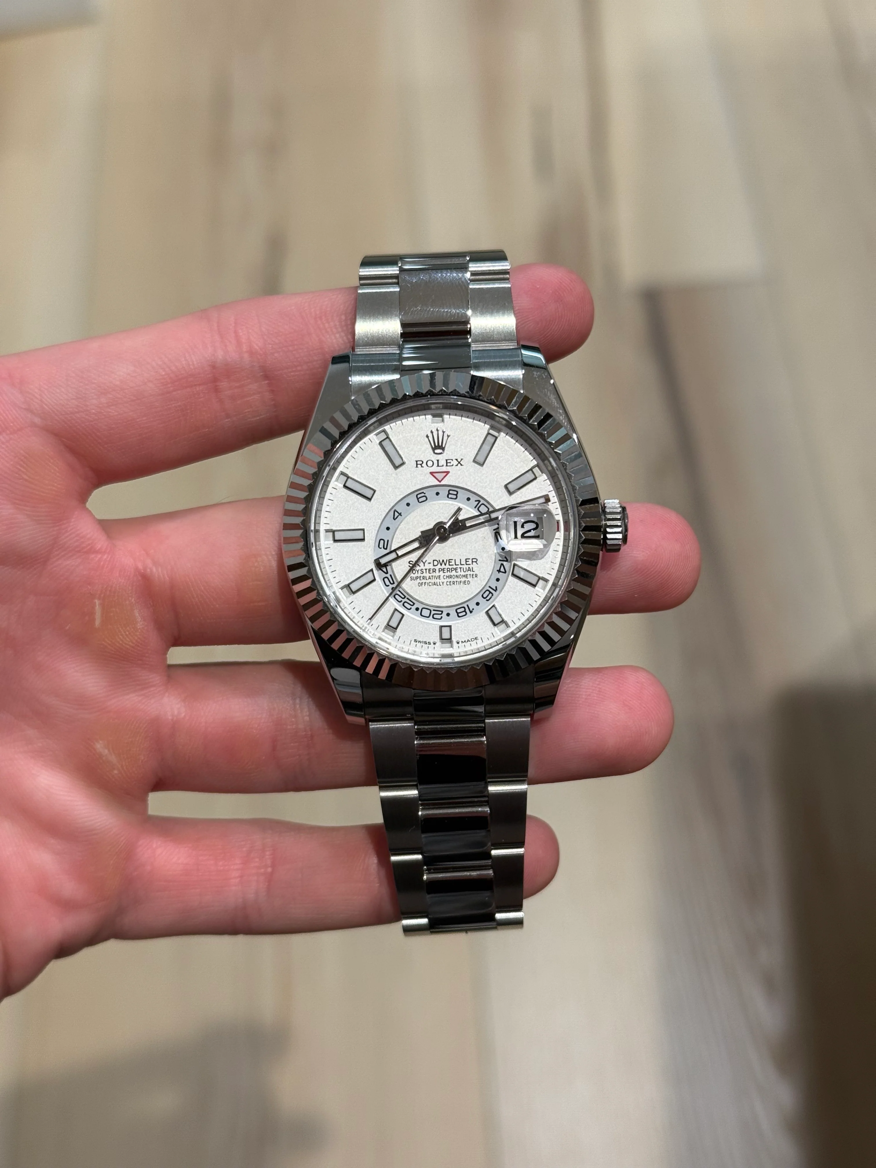 Rolex Skydweller White Dial Stainless Steel Oyster Bracelet 336934 Box & Papers 2024