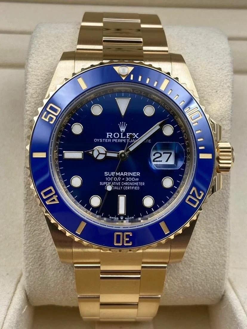 Rolex Submariner Date 41mm Yellow Gold Blue Dial 126618LB Box & Papers 2025